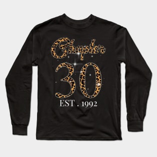 Chapter 30 Est. 1992 leopard Pattern Long Sleeve T-Shirt